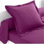 Housses de couette Colombine violettes en coton 200x200 cm 2 places en promo 