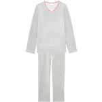 Pyjamas en polaires Le Chat Lingerie gris à rayures en polyester made in France lavable en machine Taille XS look sportif pour femme 