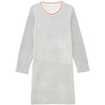 Chemises de nuit longues d'hiver Le Chat Lingerie grises en polyester made in France lavable en machine Taille XS look sportif pour femme 
