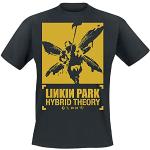 T-shirts noirs en coton à manches courtes Linkin Park à manches courtes à col rond Taille S look fashion pour homme 