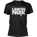 T-shirts noirs à manches courtes Linkin Park lavable en machine à manches courtes Taille M look fashion pour homme 