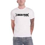 T-shirts blancs Linkin Park lavable en machine à manches courtes Taille M look fashion pour homme 