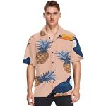 Chemises hawaiennes pour enterrement multicolores en polyester à manches courtes Taille M look casual pour homme 