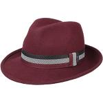 Chapeaux Fedora rouge bordeaux en feutre 58 cm classiques pour femme 