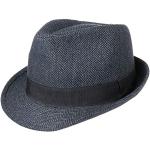 Chapeaux Fedora bleus en coton 56 cm Taille S look fashion pour femme 