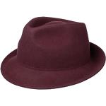 Chapeaux Fedora rouge bordeaux en feutre 57 cm Taille M look fashion pour femme 