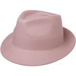 Chapeaux Fedora roses en feutre 55 cm Taille S look fashion pour femme 