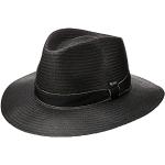 Chapeaux de paille noirs en paille 61 cm look fashion pour femme 