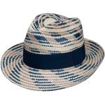 Chapeaux Fedora bleus en paille 55 cm Taille S look fashion pour femme 