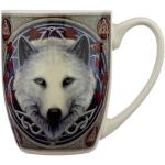 Tasses à thé bleues à motif loups 