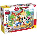 Lisciani, Maxi Puzzle pour enfants à partir de 4 ans, 60 pièces, 2 en 1 Double Face Recto / Verso avec le dos à colorier - Disney Mickey Mouse 66728