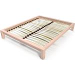Lits King Size ABC Meubles rose pastel en bois massif made in France 2 places 