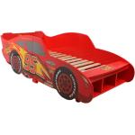 Lit bois Disney Cars Flash McQueen et rangement - 140x70 cm