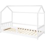 Lit cabane enfant en bois blanc 90x190 - LT17003 - Blanc