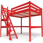 Lits mezzanines bois ABC Meubles rouges made in France 