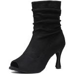 Chaussures de tango noires en caoutchouc à fermetures éclair Pointure 37 look fashion pour femme 