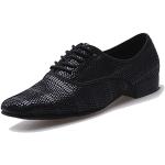Chaussures de tango noires en caoutchouc légères à lacets Pointure 39 look fashion pour homme 