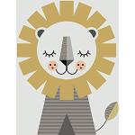 Tableaux design à motif lions 