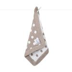 Little giraffe - Doudou couverture Dolce Dot taupe (36 x 36 cm) - Taupe
