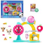 Bandai - Littlest Pet Shop - Coffret Fun Factory - Ensemble de Jeu avec 2 Animaux, décor et Accessoires - BF00519
