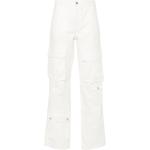 Pantalons droits Liu Jo blancs à paillettes Taille XL W42 pour femme 