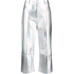 Shorts taille haute Liu Jo argentés métalliques Taille XL W42 pour femme 
