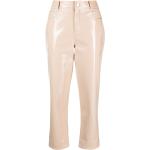 Pantalons classiques Liu Jo rose pastel en cuir verni Taille XS W44 coupe bootcut pour femme 