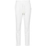Pantalons taille élastique Liu Jo blanc d'ivoire en viscose stretch pour femme 