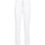 Pantalons taille haute Liu Jo blancs en coton mélangé W25 L28 coupe bootcut pour femme 