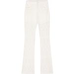 Pantalons taille haute Liu Jo blancs en coton mélangé Taille XL W42 coupe bootcut pour femme 