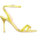 Sandales à talons Liu Jo jaunes en cuir à bouts carrés Pointure 39 avec un talon de plus de 9cm look fashion pour femme 