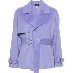 Manteaux en laine Liu Jo violet lavande à motif fleurs mi-longs Taille XL pour femme 