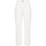 Pantalons droits Liu Jo blanc crème en cuir synthétique Taille XL W42 pour femme 