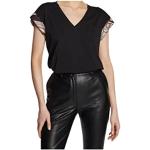 T-shirts Liu Jo noirs en jersey à manches courtes à manches courtes Taille L look fashion pour femme 