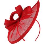 Chapeaux de mariage rouges avec noeuds Tailles uniques look fashion pour femme 
