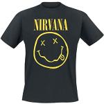 T-shirts geek noirs Nirvana lavable en machine Taille S look fashion pour homme 