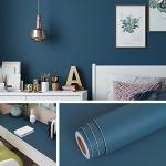 Papiers peints de chambre bleu indigo auto-adhésifs 