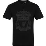 Liverpool FC officiel - T-shirt graphique à blason YNWA thème football - homme - noir - M