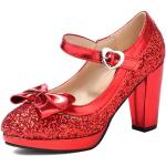 Chaussures montantes de mariage rouges à sequins Pointure 39 look fashion pour femme 