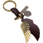 Porte-clés bronze en cuir en cuir look fashion 