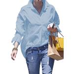 Chemises en coton en lin à manches longues Taille L look fashion pour femme en promo 