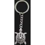 Porte-clés gris en métal à motif tortues look fashion 