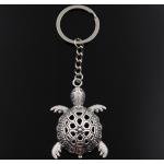 Porte-clés gris en zinc à motif tortues look fashion 