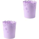 Poubelles de salle de bain violettes 