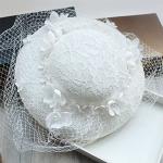 Chapeaux de mariage blancs en satin avec noeuds Tailles uniques look fashion pour femme 