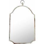 Miroirs muraux Loberon blancs en métal romantiques 