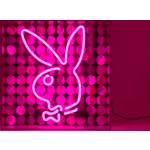 Locomocean - Playboy Glass Neon Box Sign - Disco Bunny- Pink