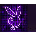 Locomocean - Playboy Glass Neon Box Sign - Disco Bunny- Purple