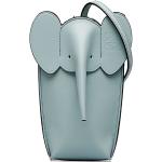 Sacs de créateur Loewe bleues claires en cuir de veau à motif éléphants en cuir seconde main rectangulaires pour femme 