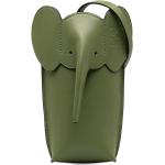 Sacs de créateur Loewe verts en cuir de veau à motif éléphants en cuir seconde main pour femme 